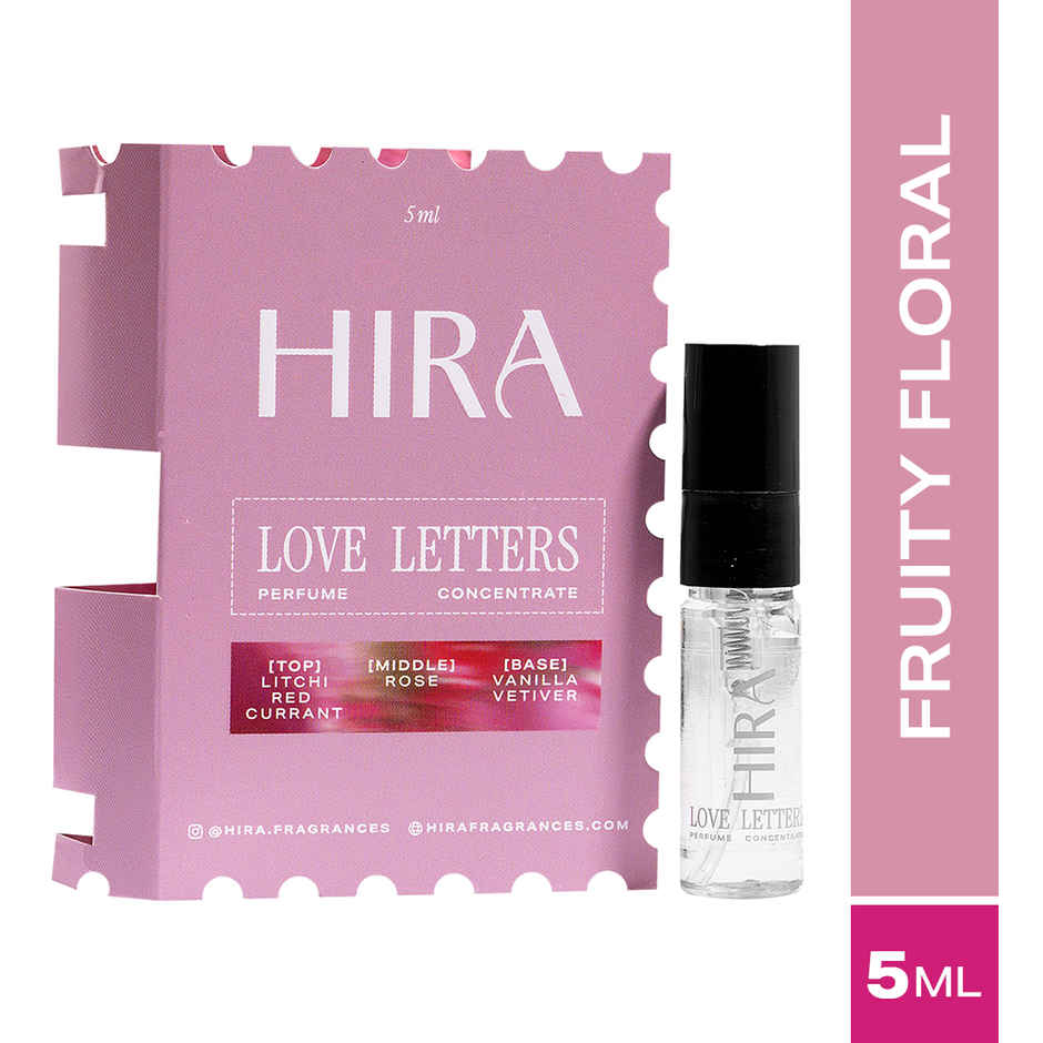 HIRA Love Letters Eau De Perfume | Mini | For Woman | Fruity Floral & Vanilla Scent