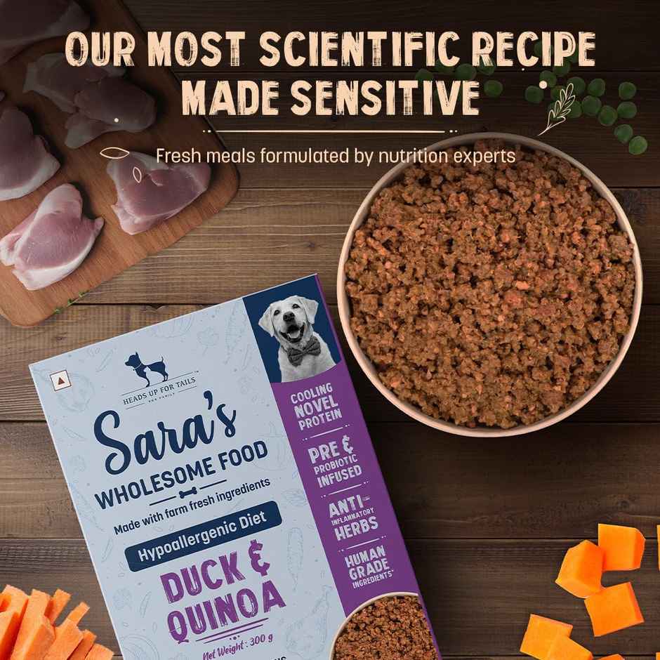 HUFT Sara's Wholesome Hypoallergenic  Diet  Duck & Quinoa Dog Wet Food Combo