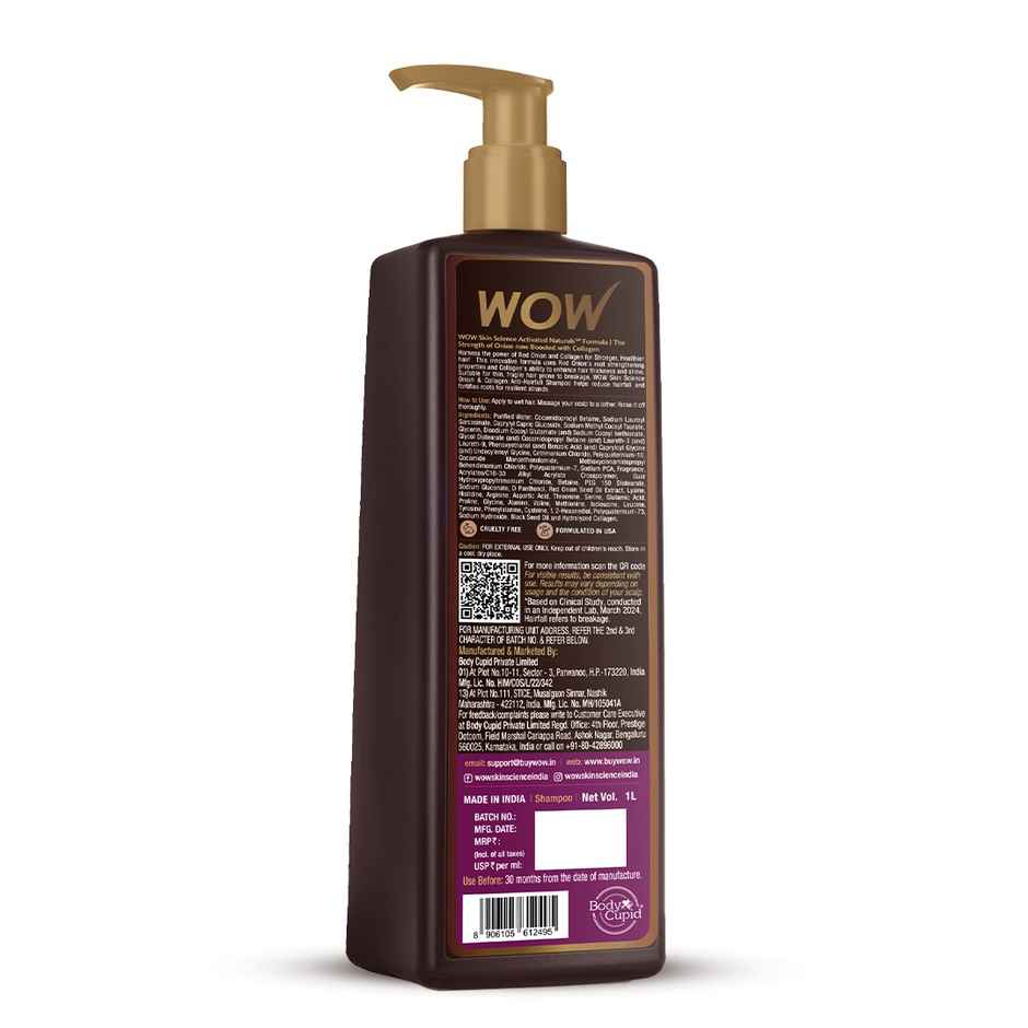 WOW Skin Science Red Onion Black Seed Oil Shampoo