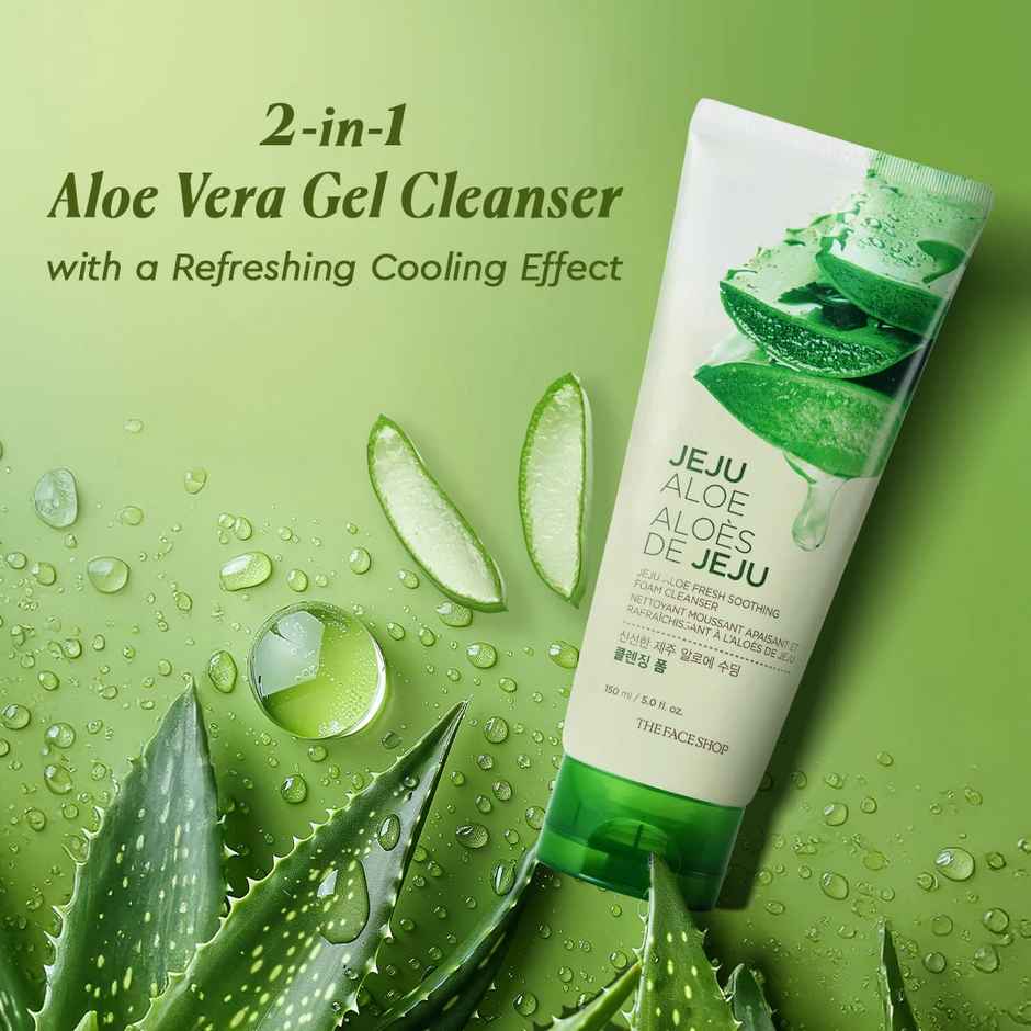 The Face Shop Jeju Aloe Fresh Soothing Foam Cleanser