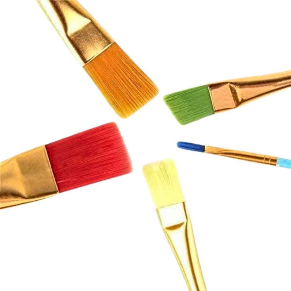 Chrome Kids Painting Brush Set Nylon Bristles Brush,1Pc Palette Knife,1Pc Palette Multicolour