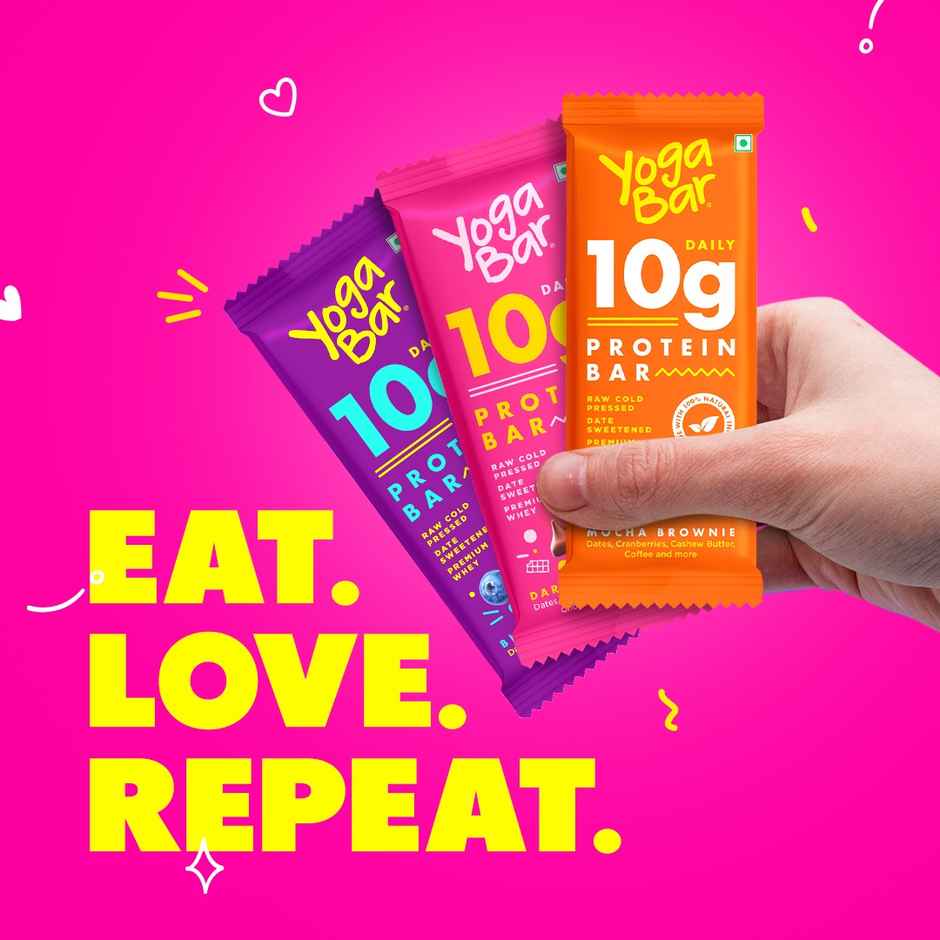 Yoga Bar 5g Protein Bar, Dark Chocolate & Cranberry, Dates, Protein Blend, Cashew, Dark Chocolate