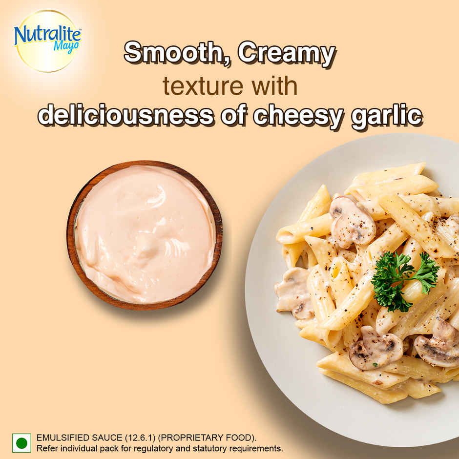 Nutralite Mayo Cheesy Garlic Eggless Mayonnaise (Extra 25g Free) - 275g