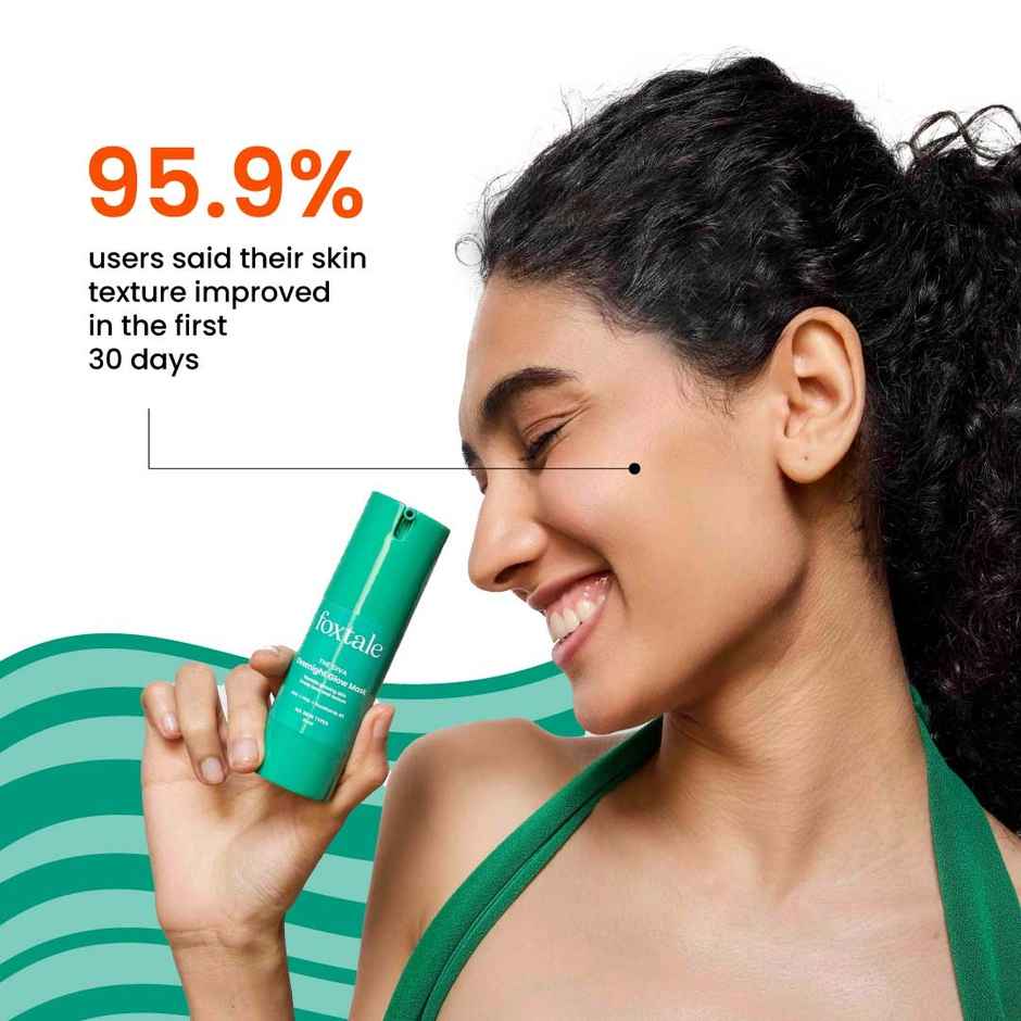 Foxtale Over Night Glow Face Mask, Exfoliates & Brightens Skin