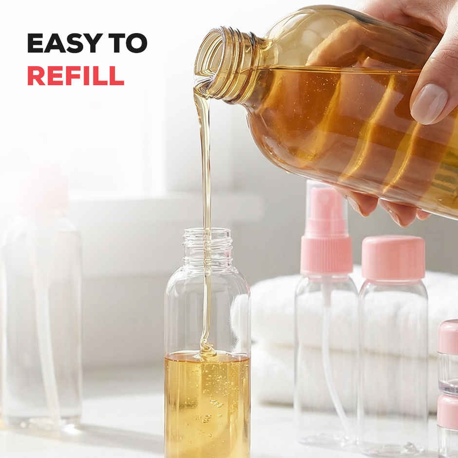 Multibrite Refillable Travel Bottles for Toiletries Leak Proof Empty Mini Containers