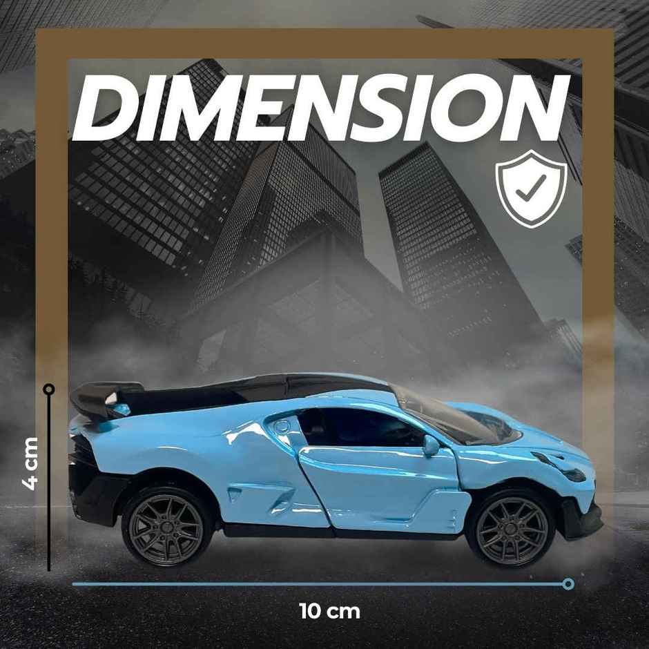 Apex Gripz 1:36 Metal Diecast SUV Pull Back Car Sky Blue | Openable Doors