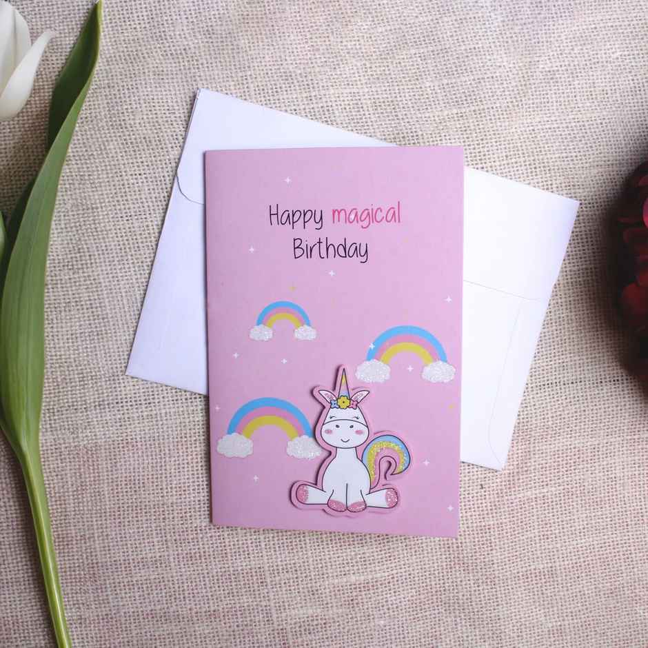 Itsy Bitsy Greeting Card & Envelope Magical Birthday 4 x 6 Inch 2 Pc Pb Lb