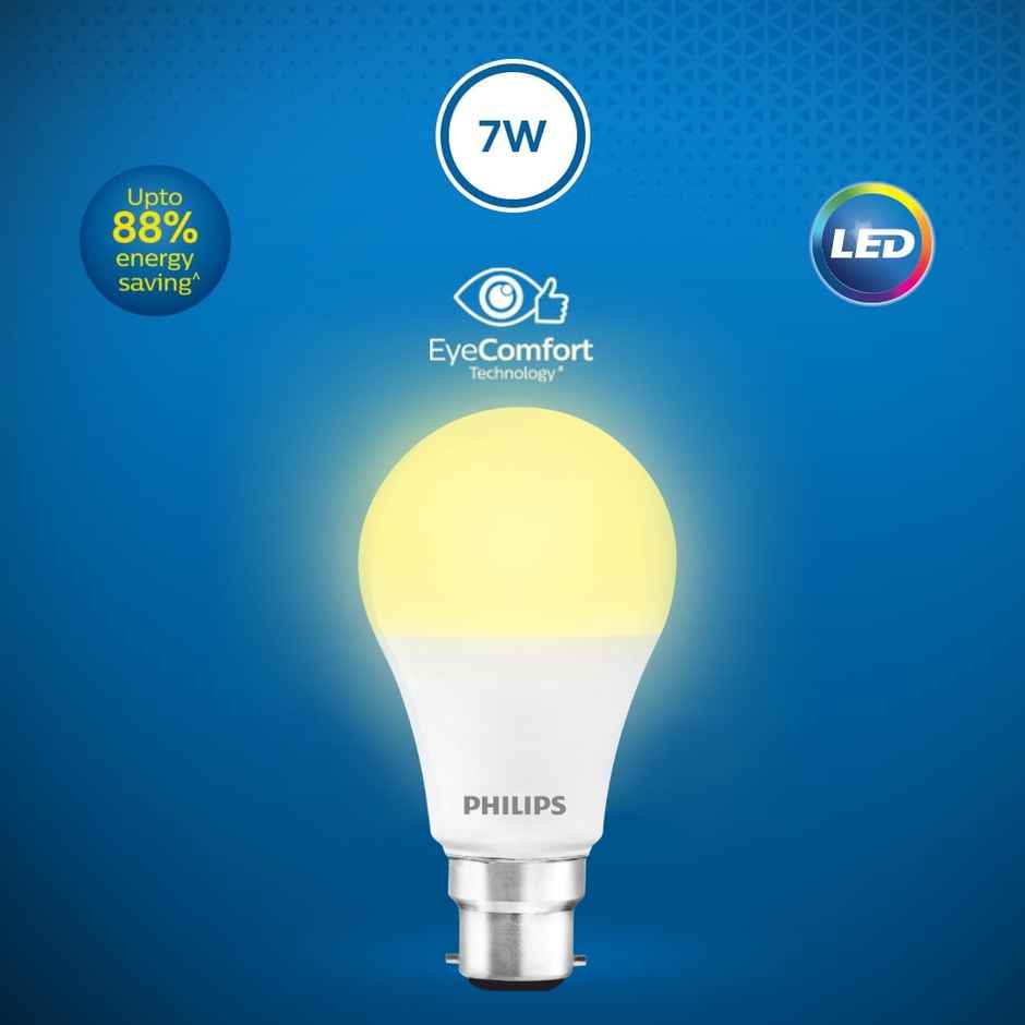 Philips Ace Saver 7 W Led Bulb Golden Yellow | B22 Base Holder