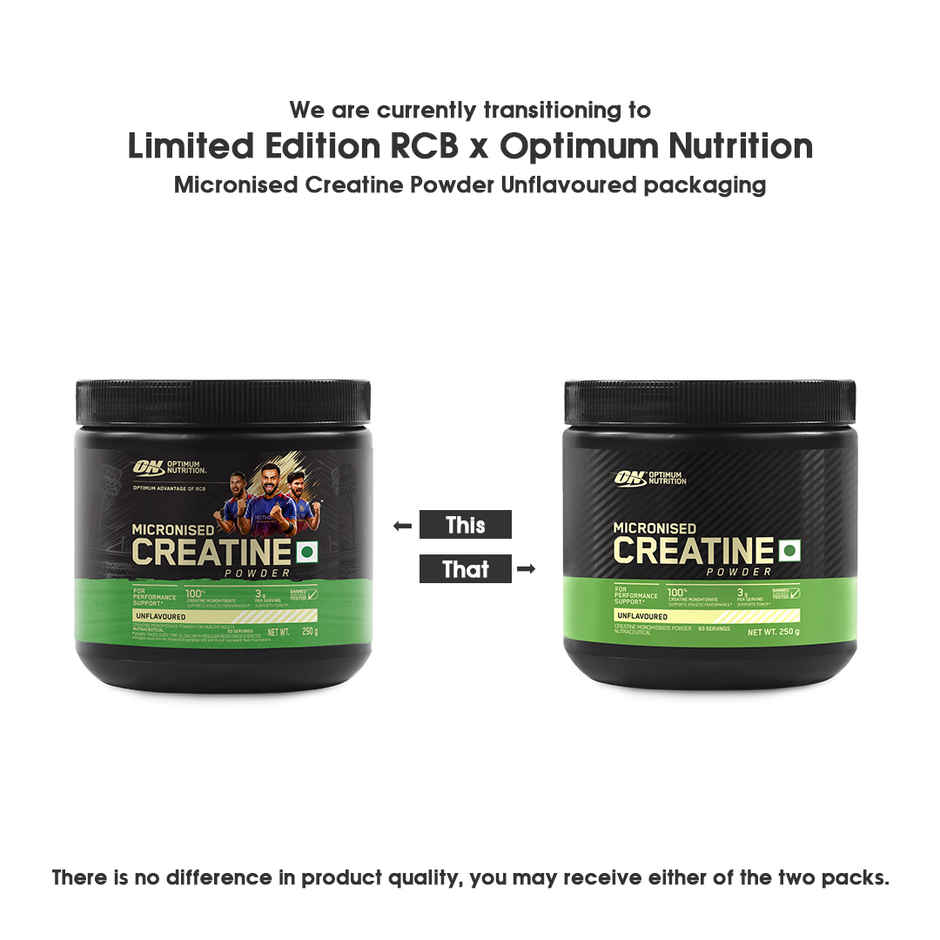 Optimum Nutrition Micronised Creatine Powder Unflavored (250g) & Boldfit Spider Gym Shaker Bottle (1pc) Combo