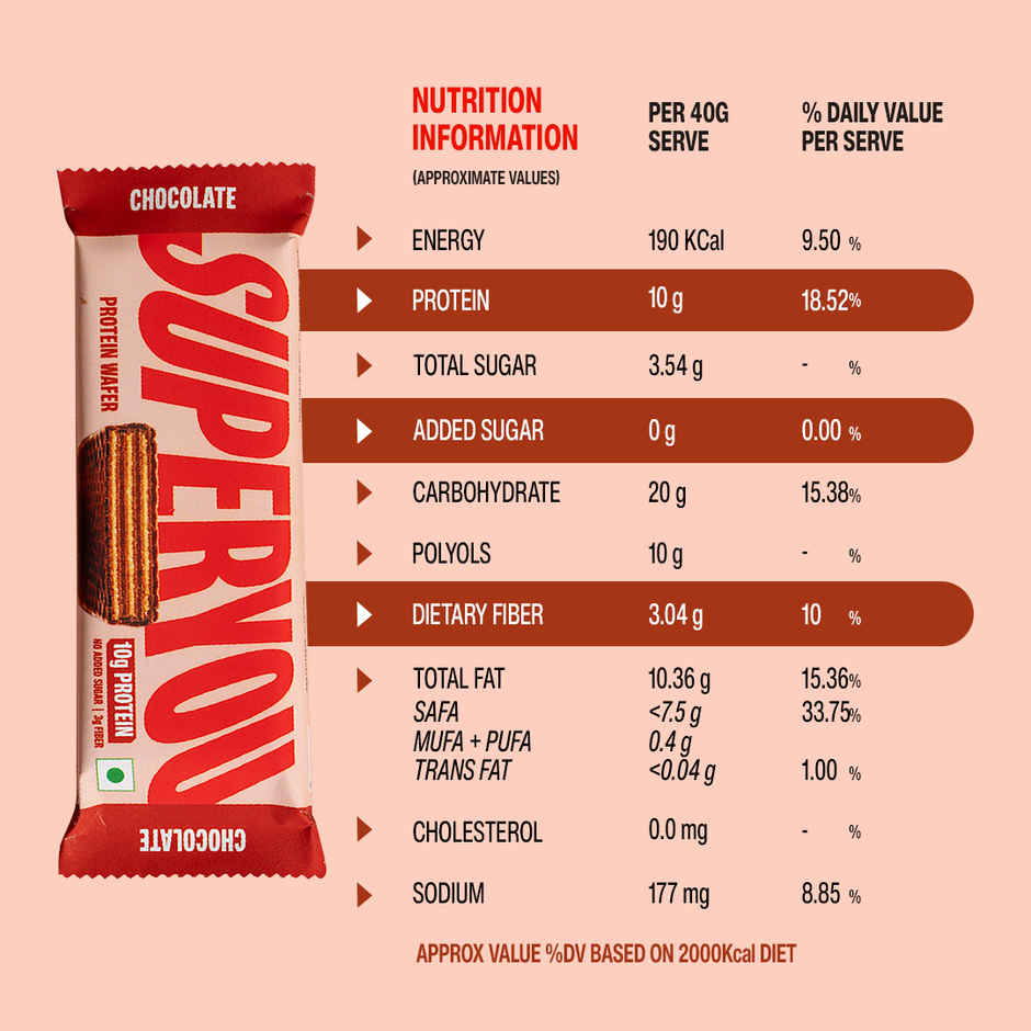 Superyou Chocolate Protein Wafer Bar