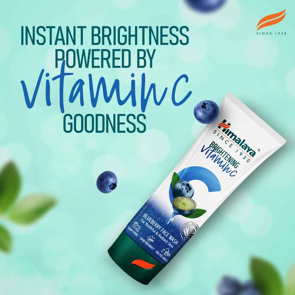Himalaya Wellness Company B Vitamin C Blueberry Face Wash