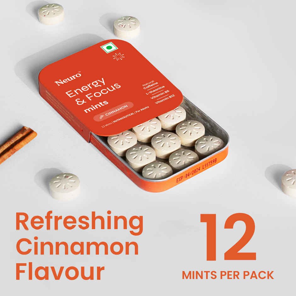 Neuro Energy and Focus Gum Mint Tin Cinnamon