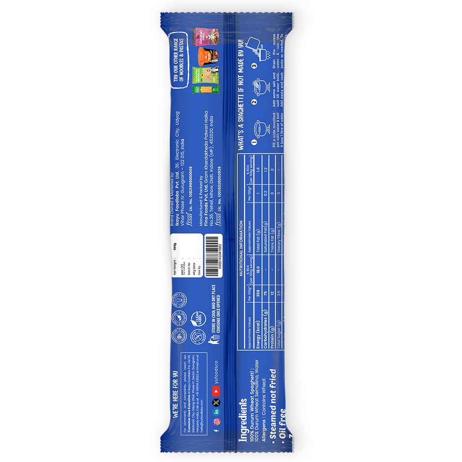 Yu Durum Wheat Spaghetti Pasta