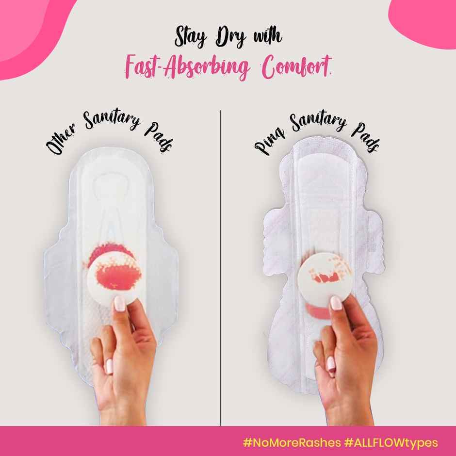 Pinq Polka Hot Pink 18 XL + 12 XXL Sanitary Pads