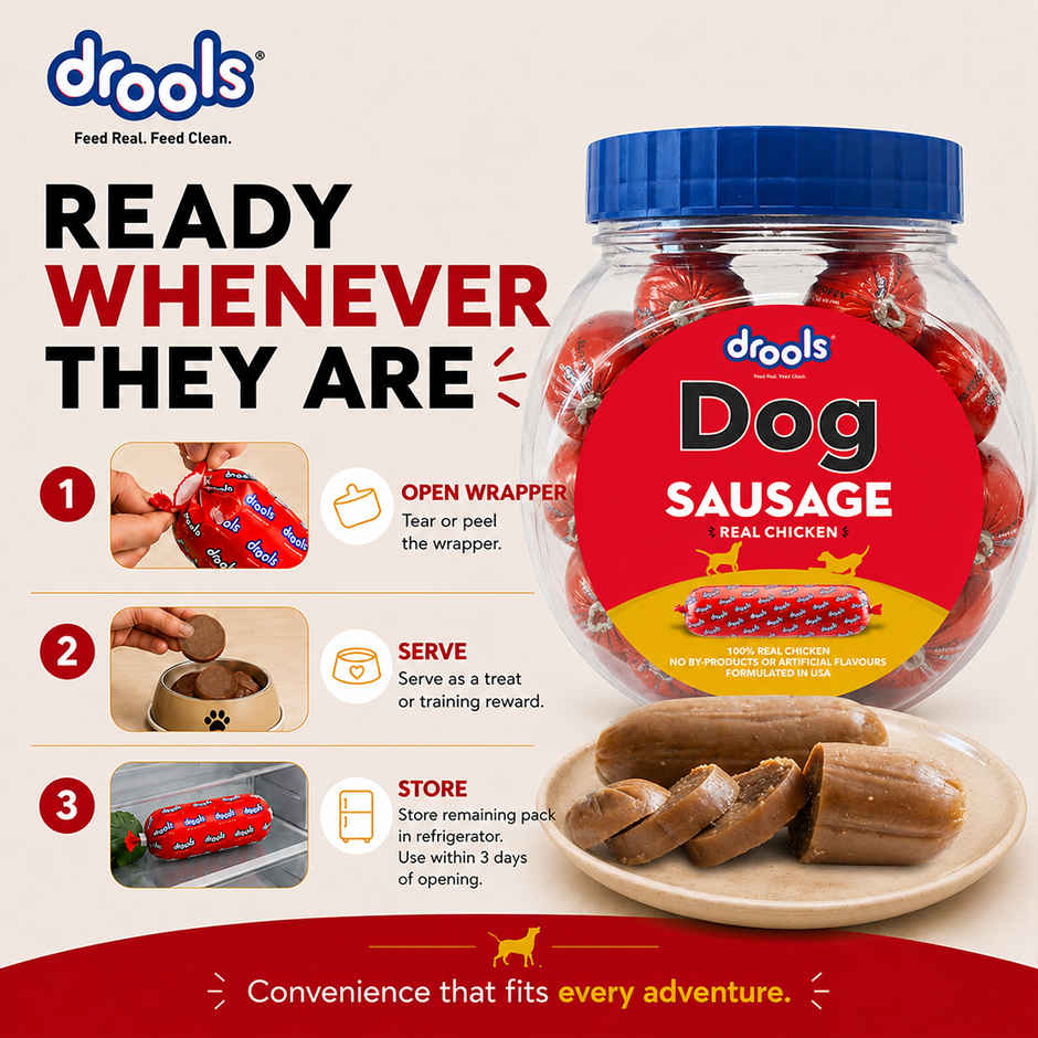 Drools 100% Real Chicken Sausage Treats for Dogs