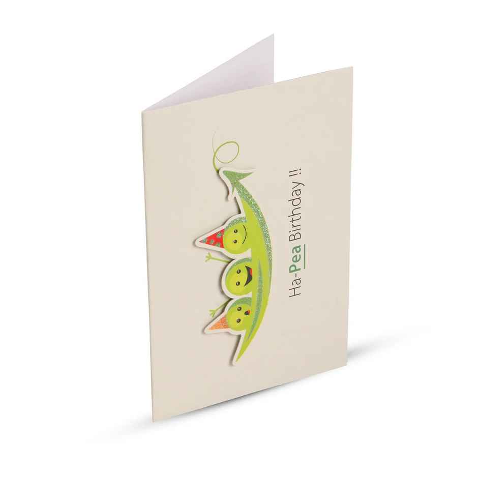 Itsy Bitsy 3d Greeting Card & Envelope Ha-pea Birthday 4 x 6 Inch Approx 2 Pc Lb