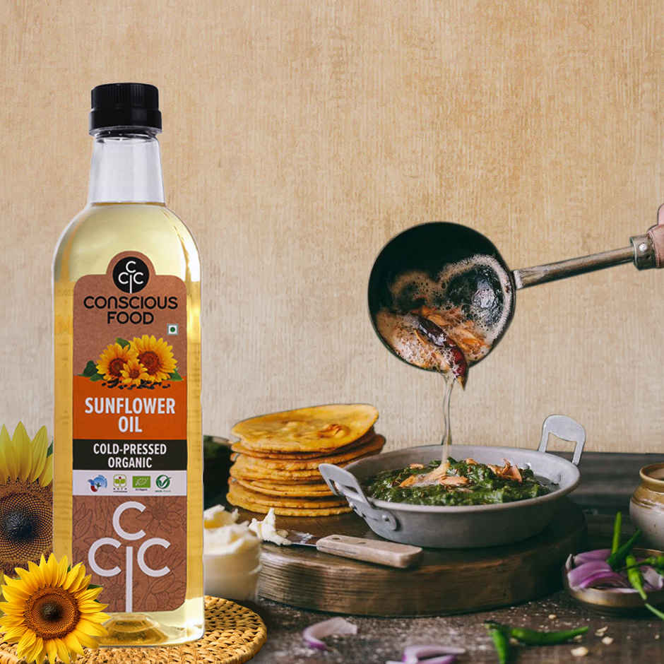 Conscious Food  Cold Pressed Sunflower Oil | Healthy Cooking Oil