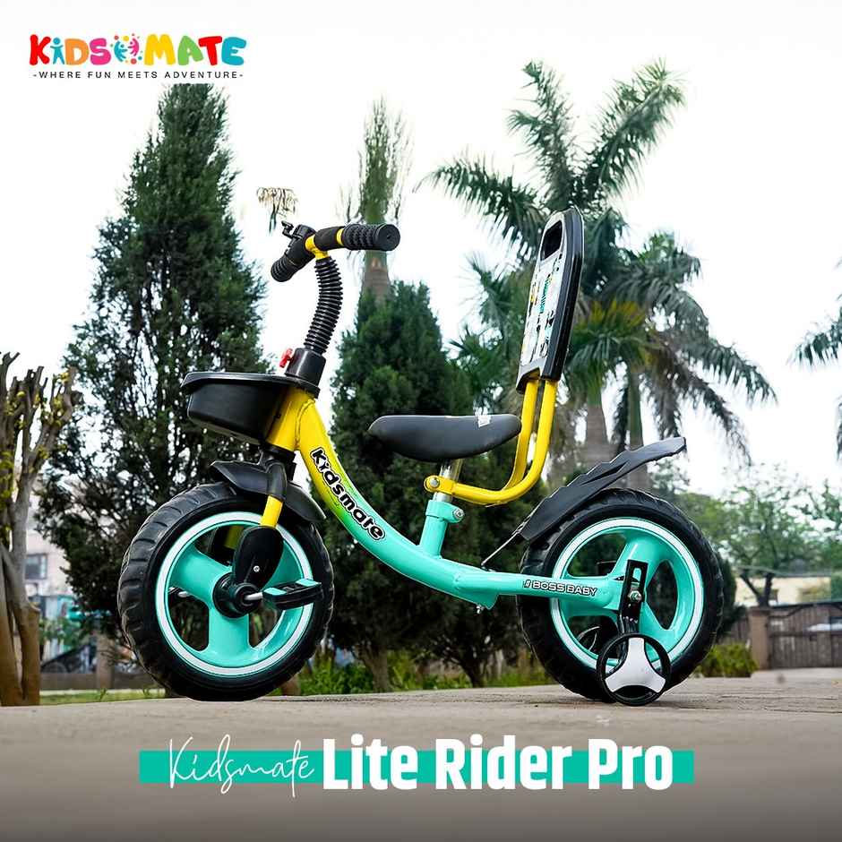 Kidsmate Lite Rider Balance Cycle with Adjustable Seat & Bell for Kids | Sea Green