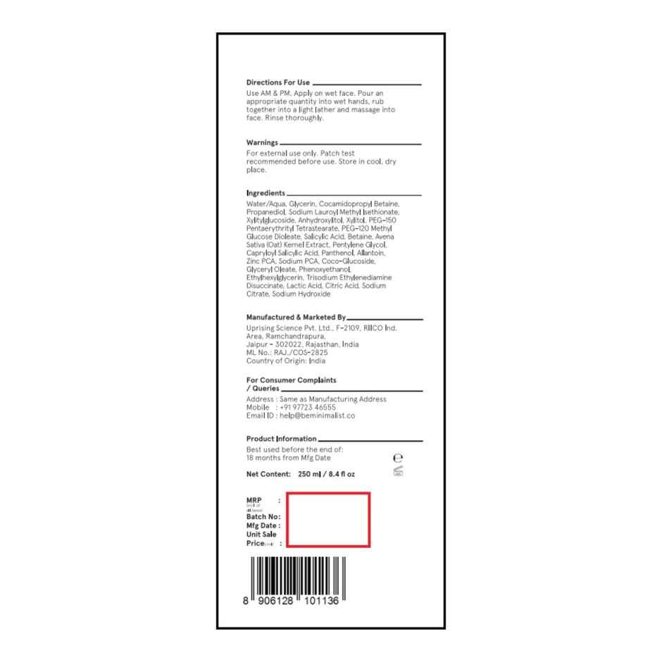 Minimalist Salicylic Acid + LHA 02% Cleanser Face Wash