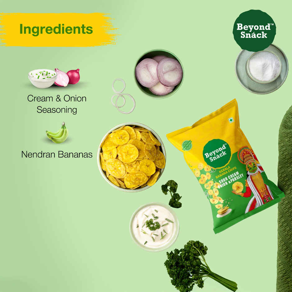Beyond Snack Kerala Banana Chips | Sour Cream Onion & Parsley