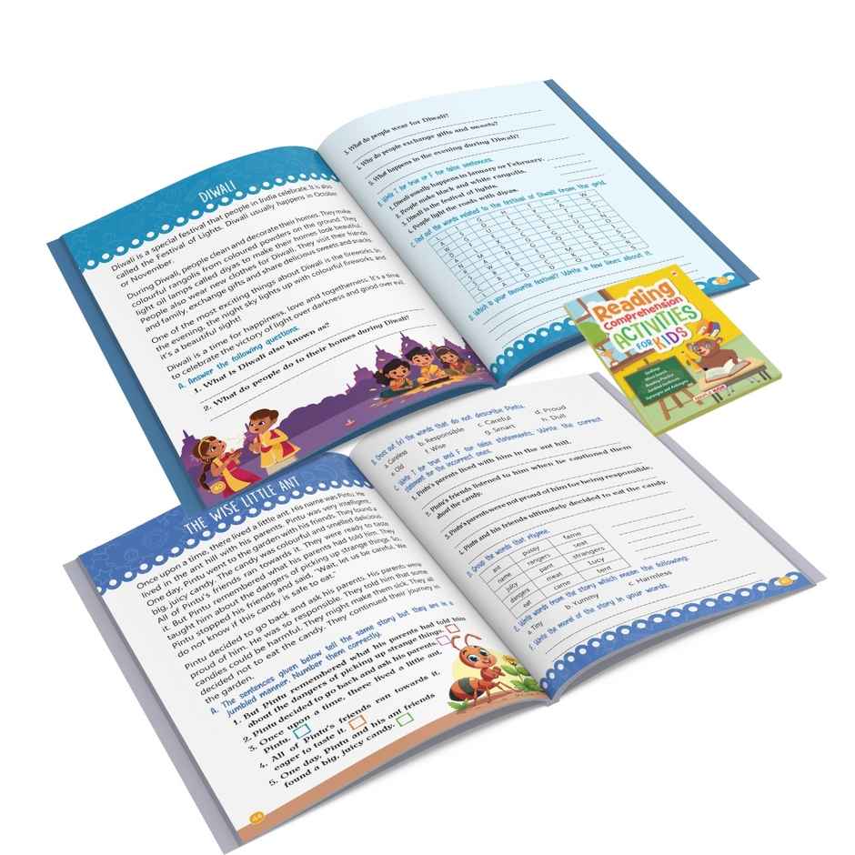 Reading Comprehension Activity Book for Kids | English Grammar | Reading and Writing Activities