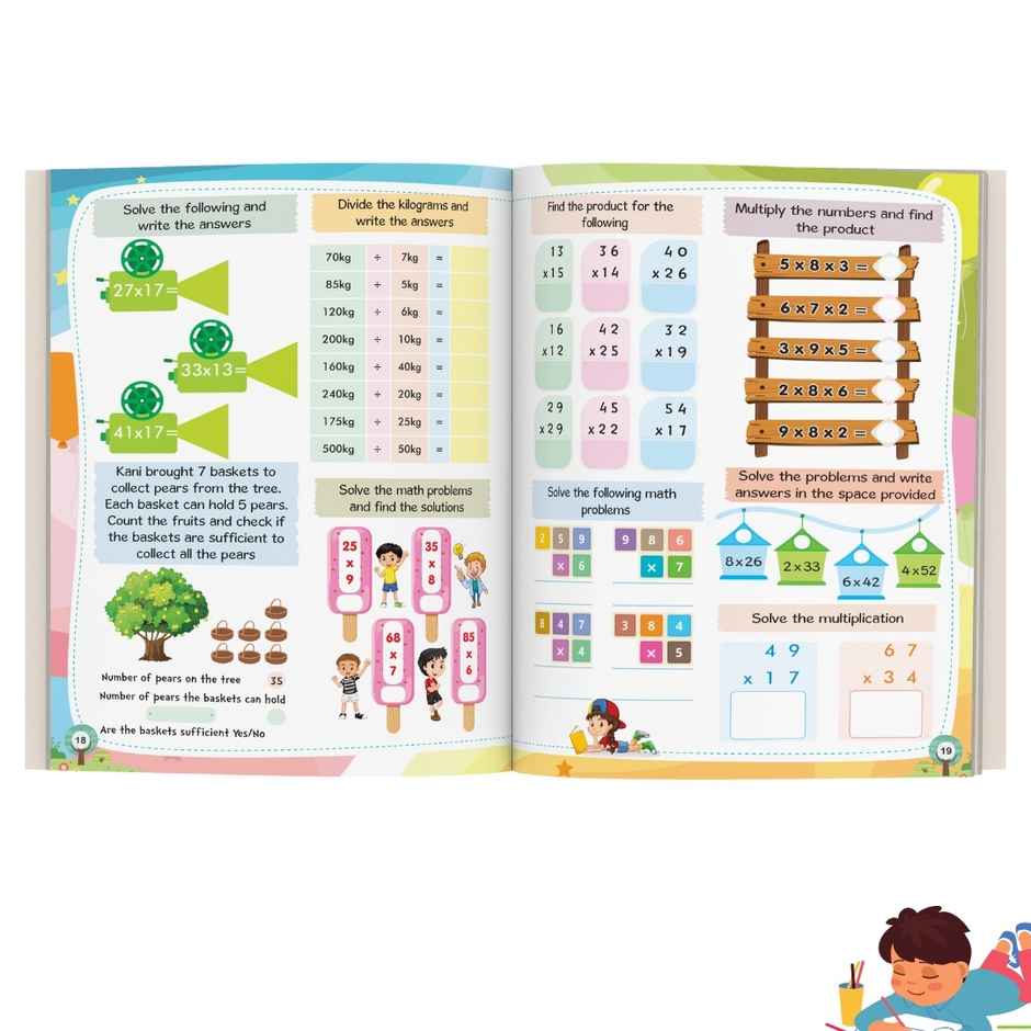 Math Activity Book for Kids | 200+ Multiplication and Division for Age 5+ Years | Math Activities
