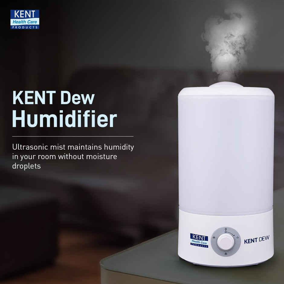 Kent Dew Humidifier With Ultrasonic Mist 4l | Eliminates Dryness Caused by Ac's | 25w | White