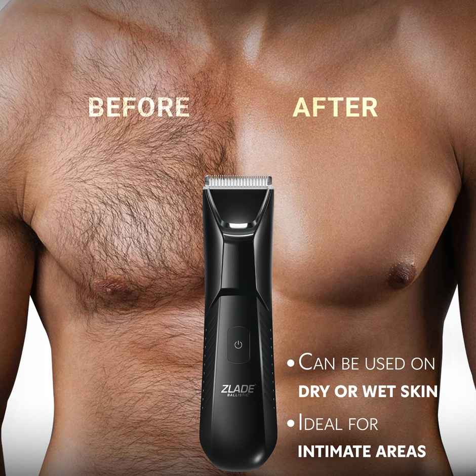 Zlade Ballistic Lite Plus Full-Body Trimmer For Men | Beard, Body & Balls