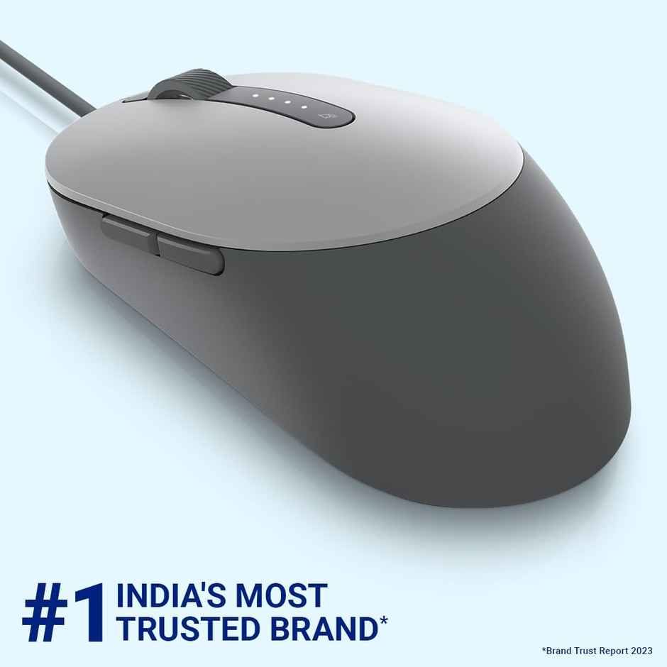 Dell Ms3220 Wired Laser Mouse, Up To 3200Dpi, Titan Grey