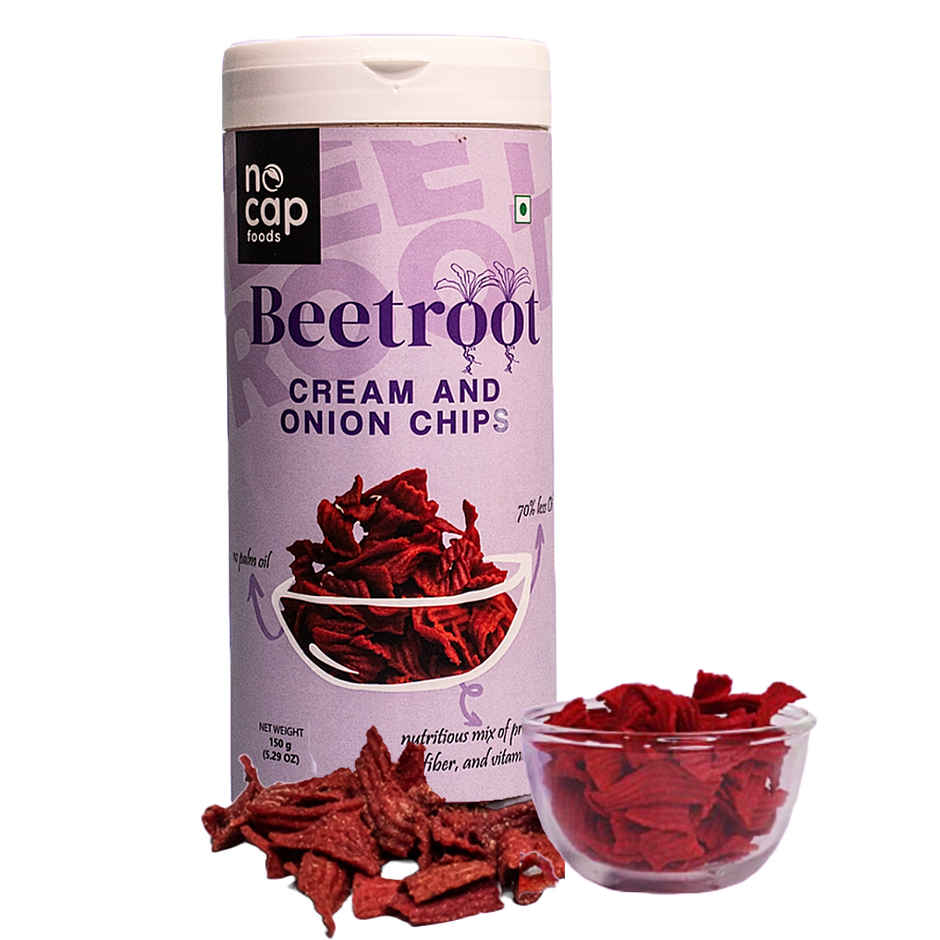 Nocap Beetroot Cream & Onion Chips