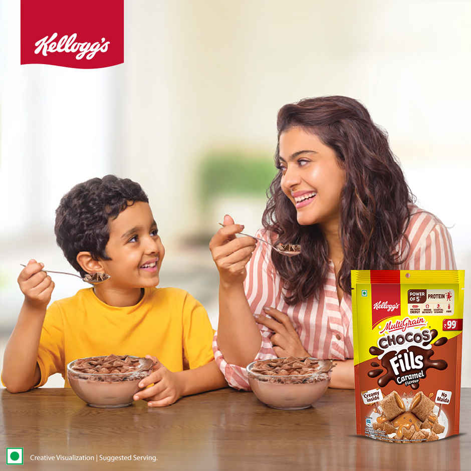Kellogg's Chocos Fills | Caramel flavoured | 0% Maida | Multigrain