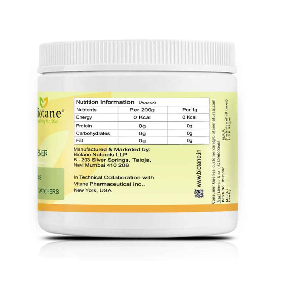 Biotane Premium Sugar Free Stevia Powder | Zero Calorie Powder
