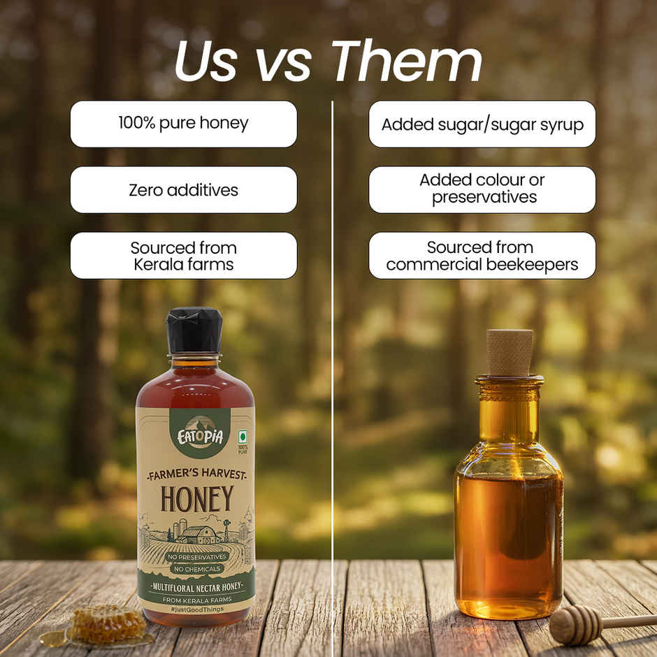Eatopia Farmer's Harvest Honey | 100% Pure Multifloral Honey