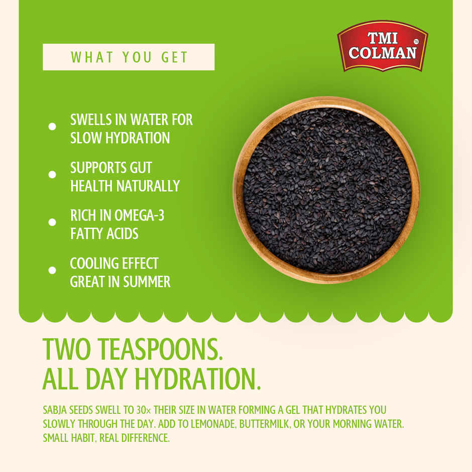 TMI COLMAN Basil Seeds/Sabja Seeds