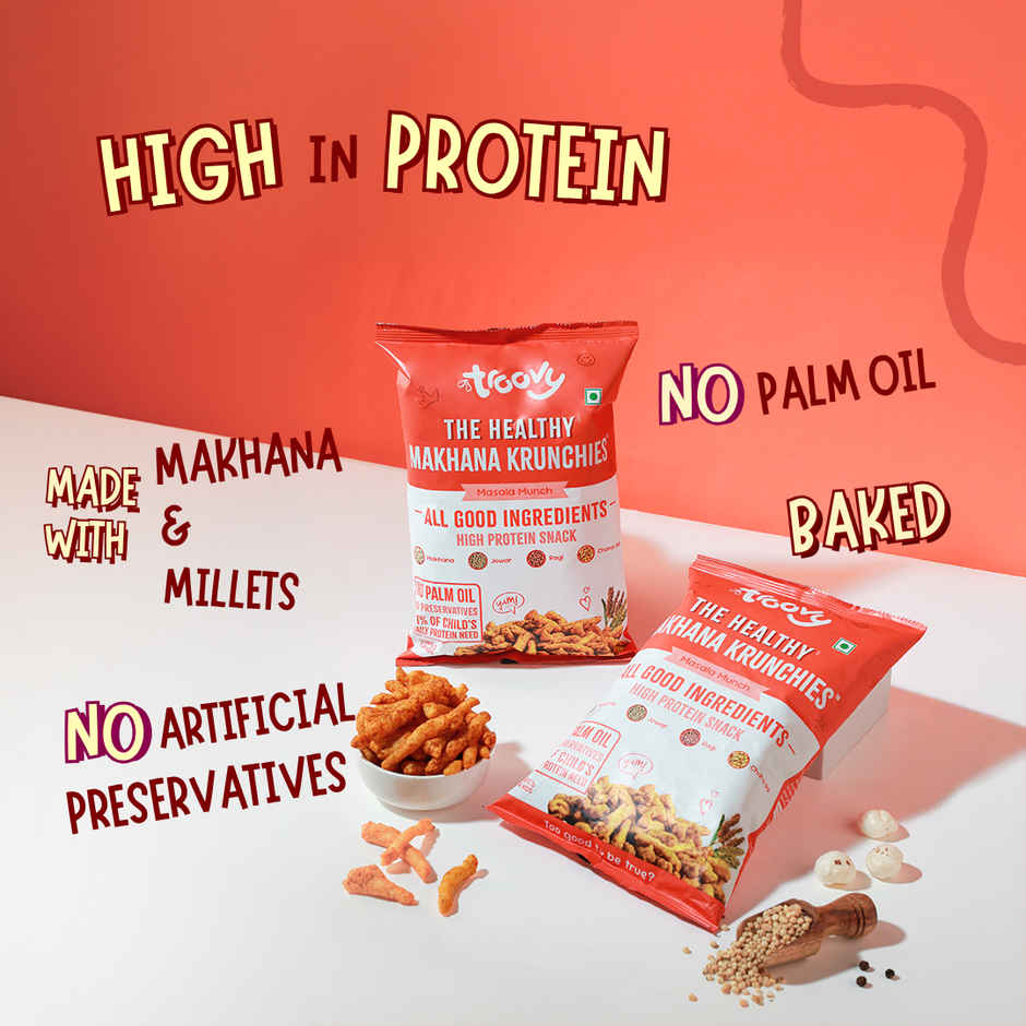 Troovy Makhana Krunchies | High Protein, No Palm Oil