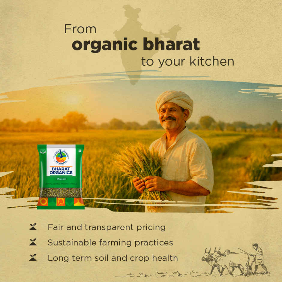 Bharat Organics Unpolished Rajma Chitra