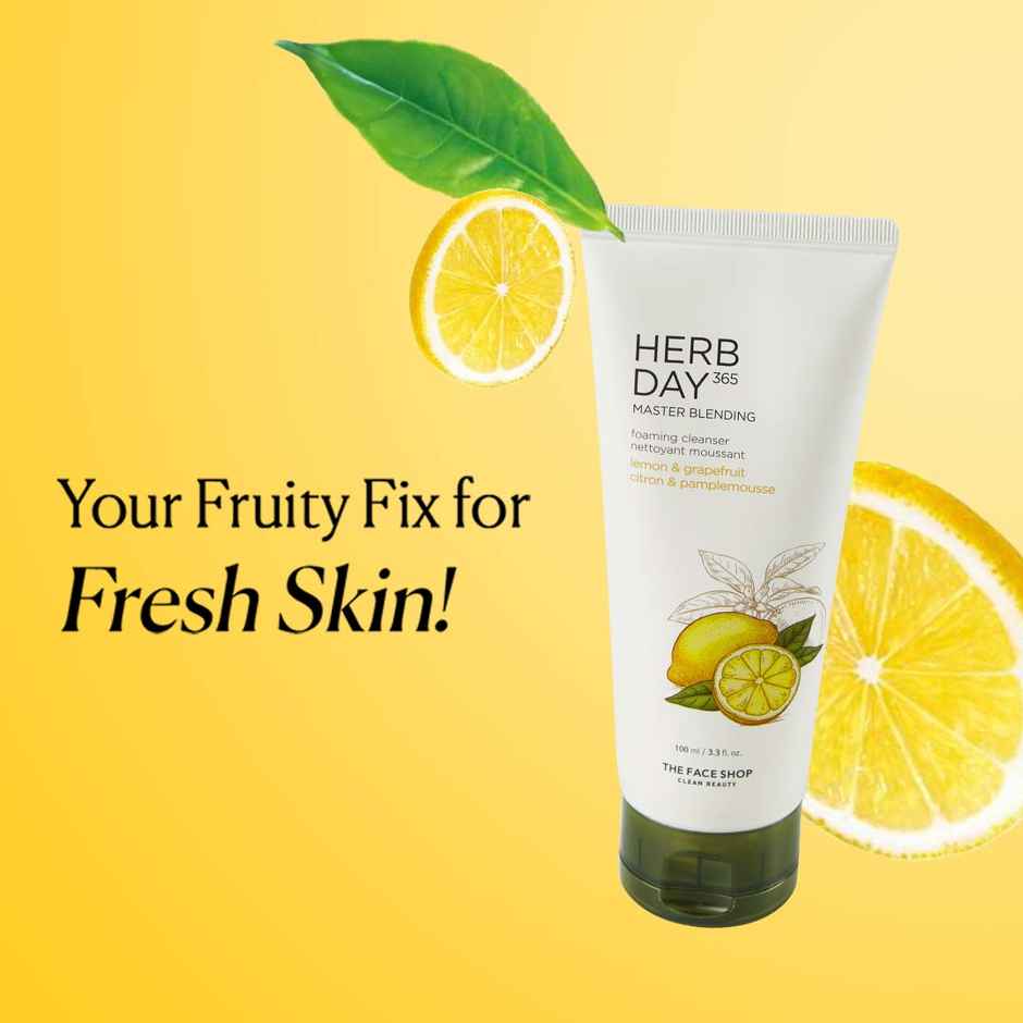 The Face Shop Herb Day 365 Lemon & Grapefruit Foaming Cleanser
