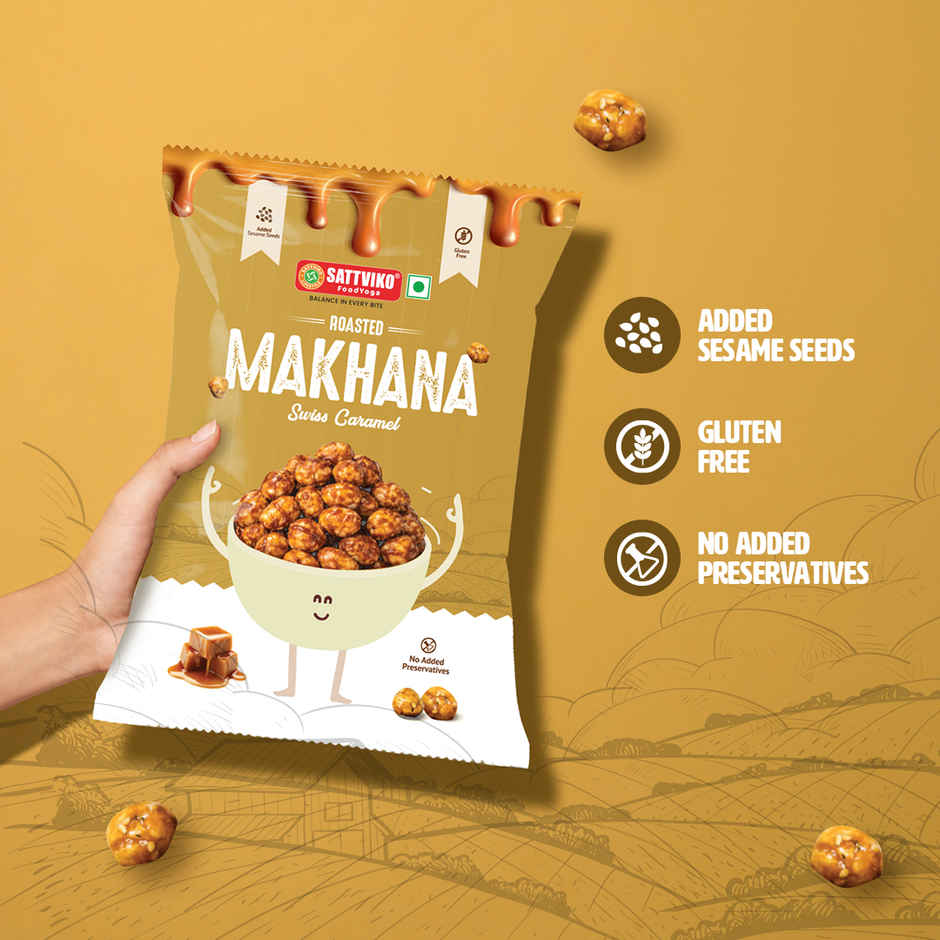 Sattviko Swiss Caramel Roasted Makhana