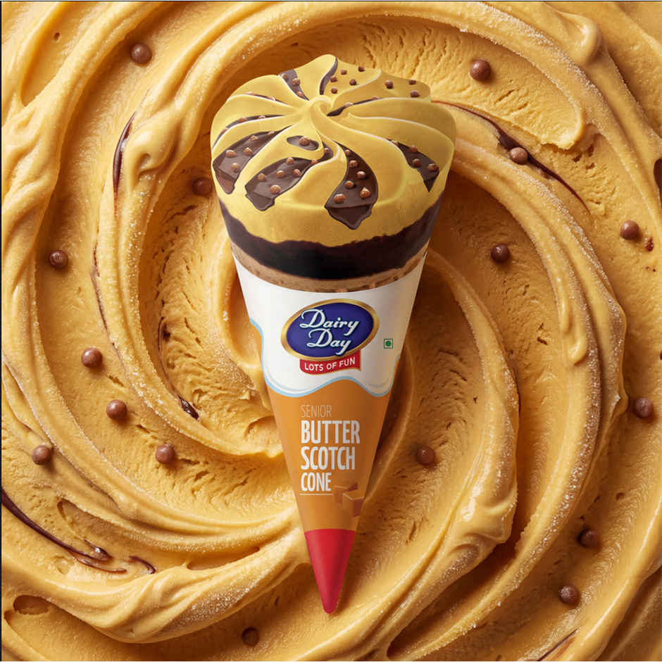 Dairy Day Butterscotch Ice Cream Cone | Crunchy & Creamy