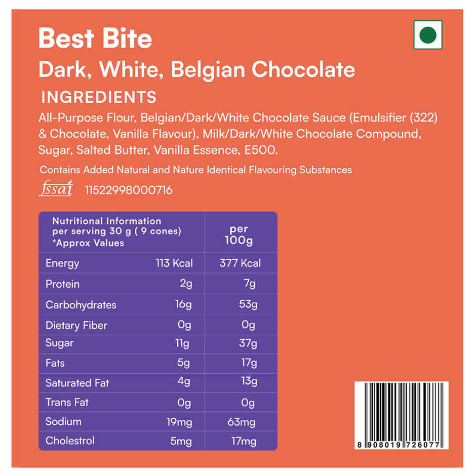 Nova Nova Best Bite | All In One Classic Flavours | Belgian, White And Dark Chocolate