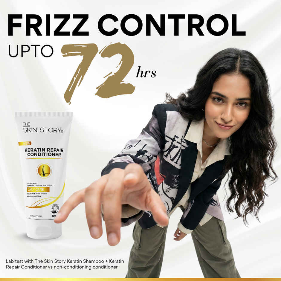 The Skin Story Keratin Hair Conditioner Anti Frizz Instant Glossy Moisturized Hair Paraben Free