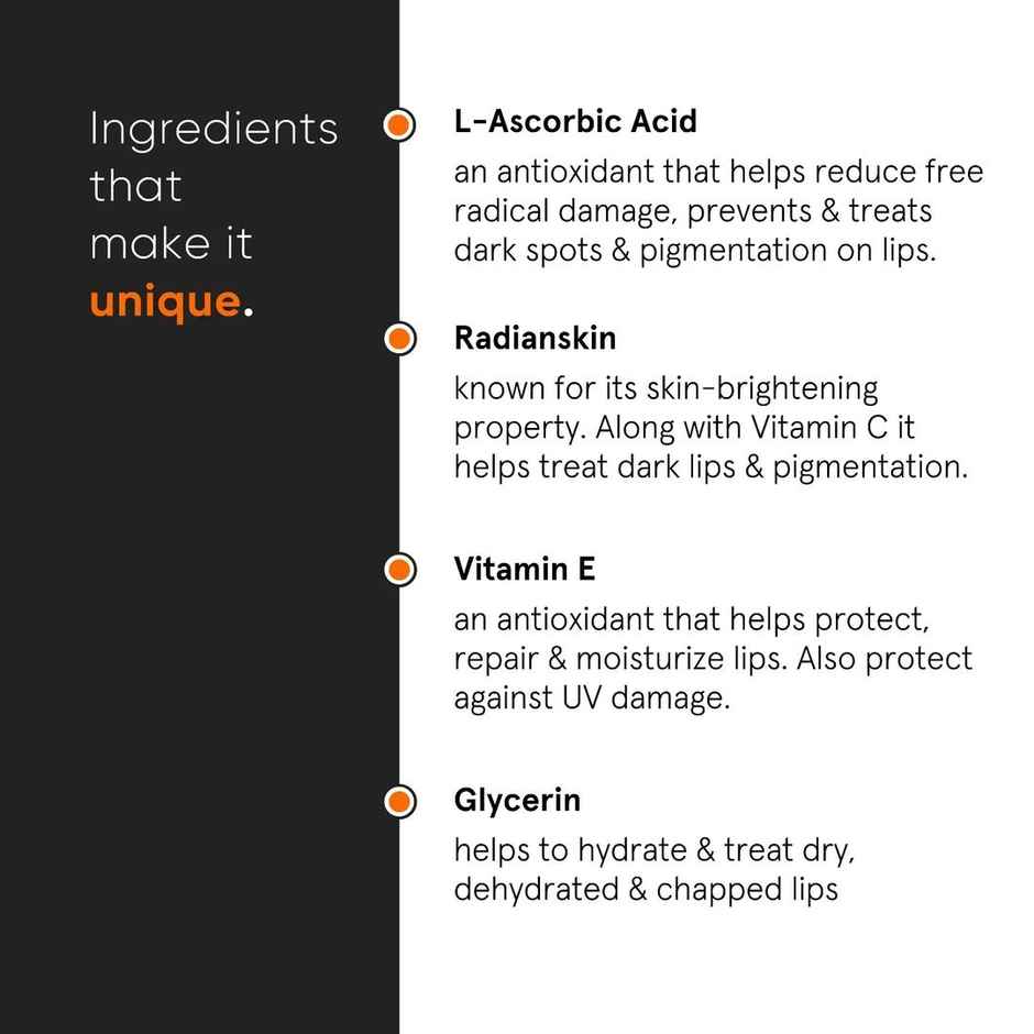 Minimalist 8% L-Ascorbic Acid Lip Treatment Balm for Pigmented & Dark Lips