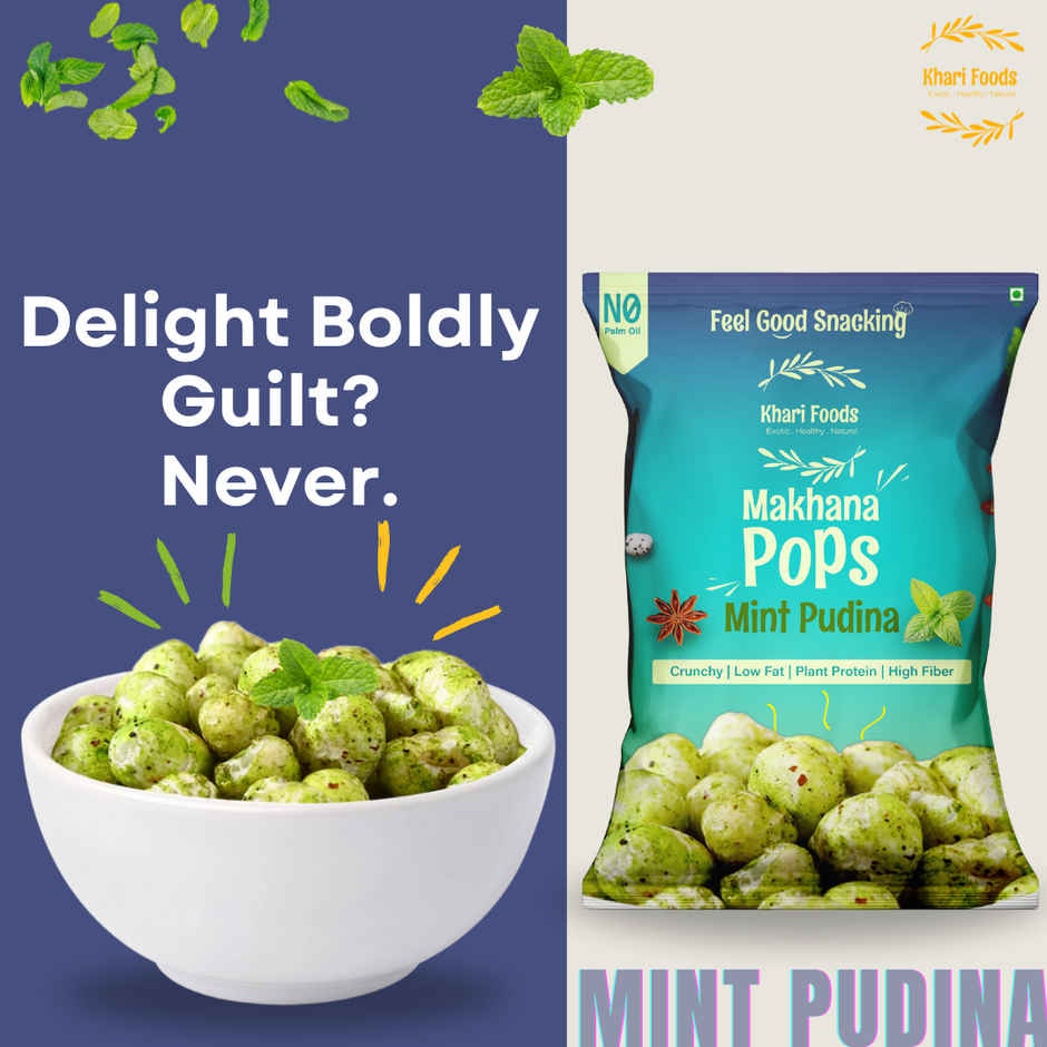 Khari Foods Makhana Pops | Mint Pudina Foxnuts | Healthy Snacks
