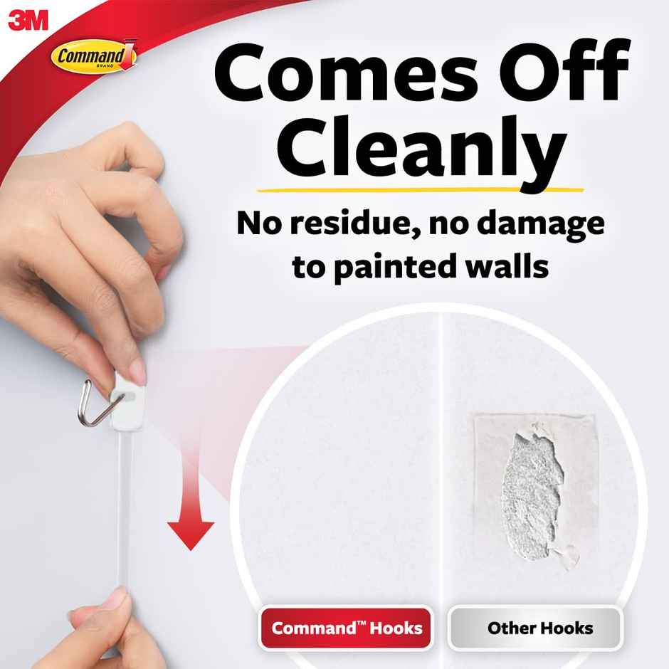 Command Small Wire Wall Hooks | White