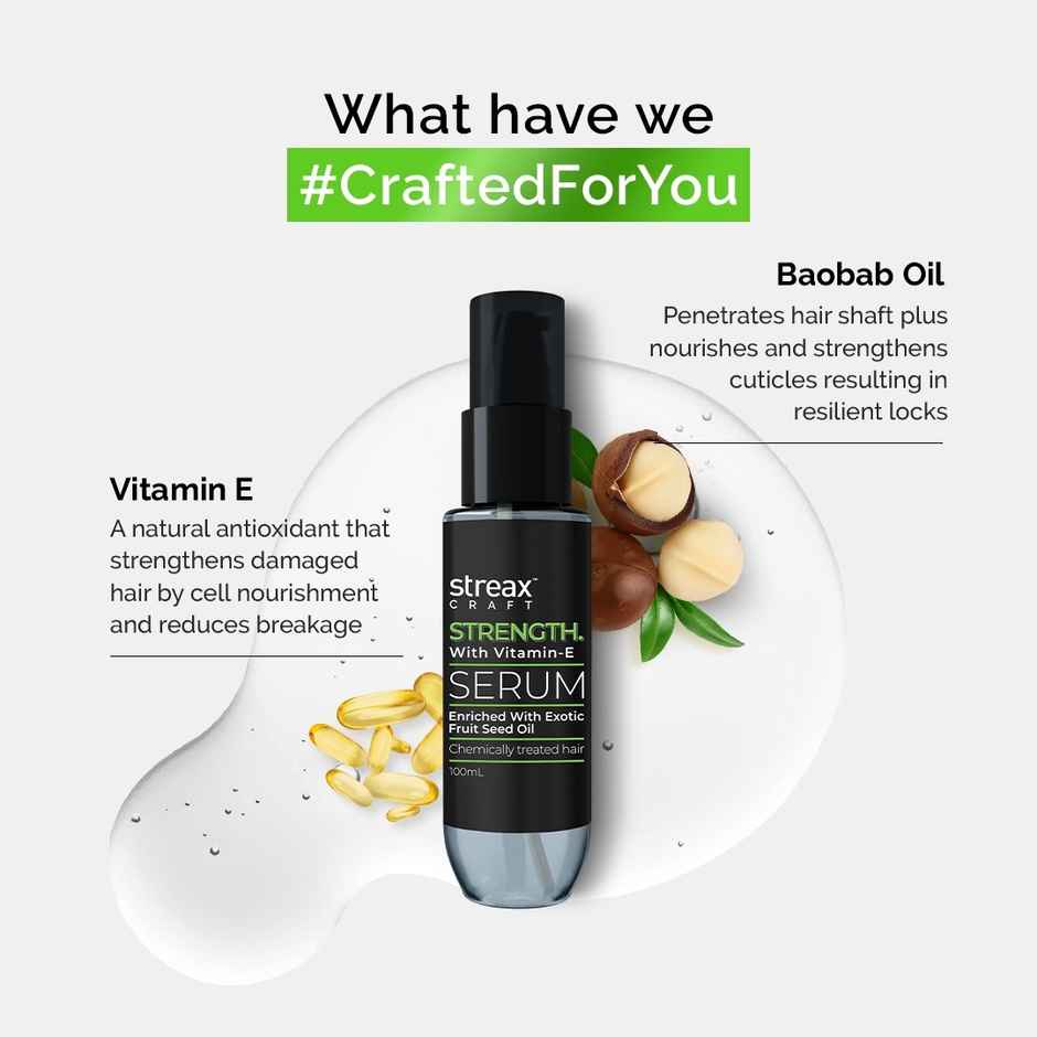 Streax Craft Strength Hair Serum For Chemically Treated Hair
