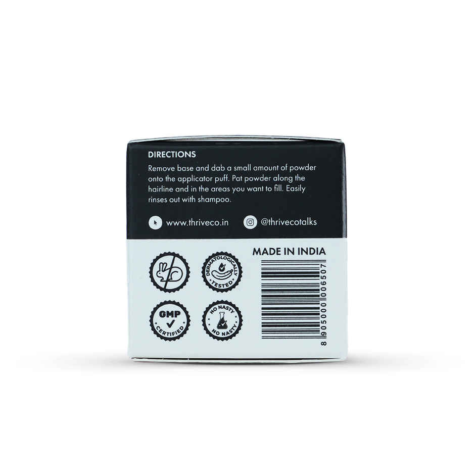 Thriveco Root Touch Up Powder Hairline Cover Up for Greys and Bald Spots | Natural Black
