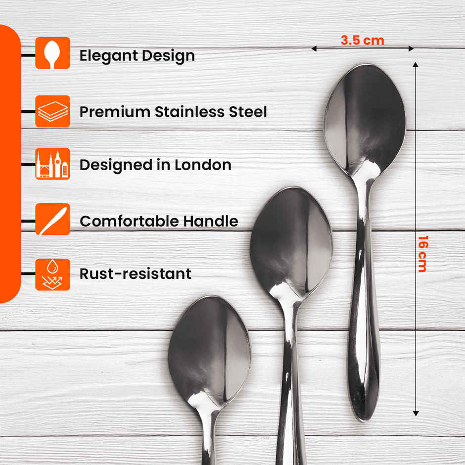 Habitat Basic Wilton Tea Spoon | Set Of 3