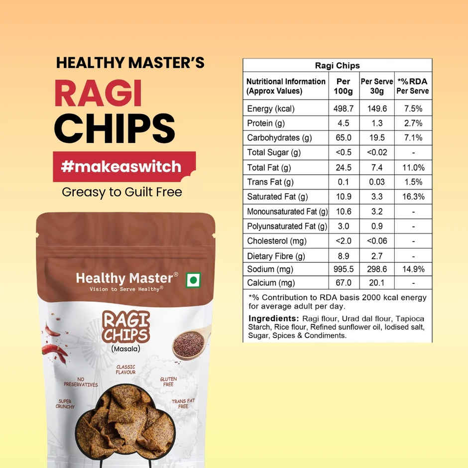 Healthy Master Baked Ragi Chips