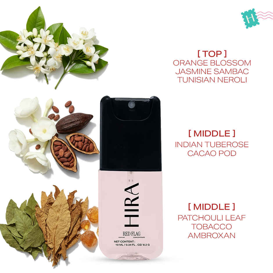 HIRA Red Flag Long Lasting Eau De Perfume For Women | Tuberose & Patchouli Notes
