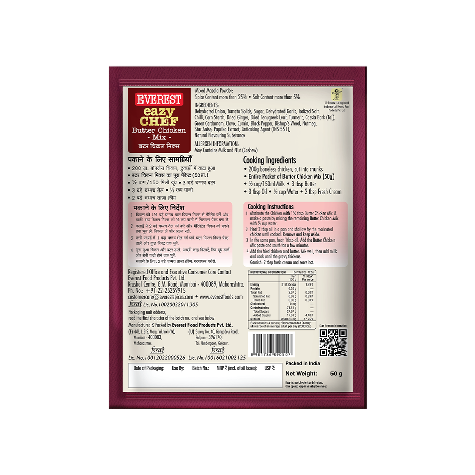 Everest Eazy Chef Butter Chicken Mix